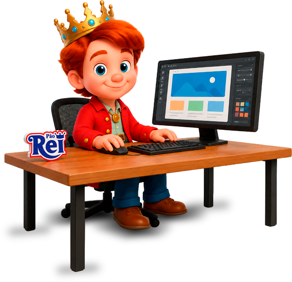 Rei Davi trabalhando no site